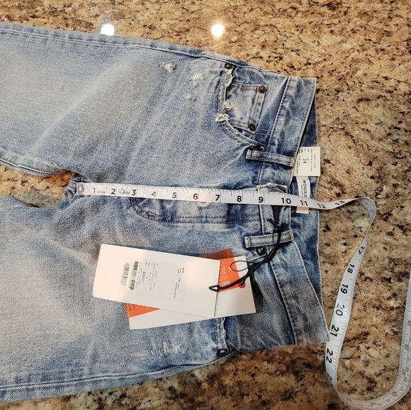 Moussy MV Hesperia Straight Distressed Blue Women's 24 NWT - Picture 10 of 11